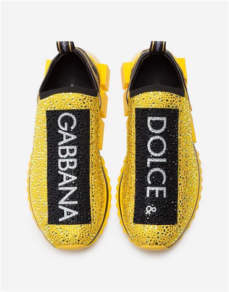 dolce gabbana men black sneakers with yellow soles|dolce gabbana sneakers men's sale.